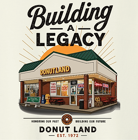 Donut Land - Build A Legacy T-Shirt Design