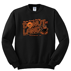 Donut Land - Halloween - Adult Crew Sweatshirt