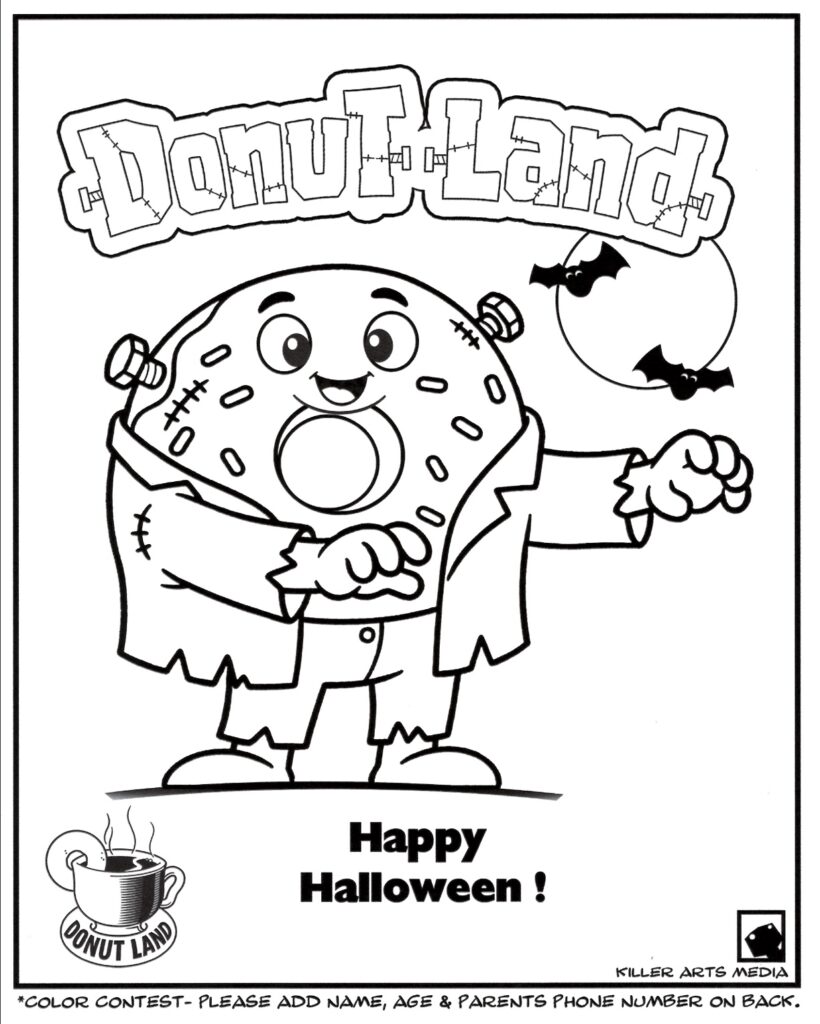 Halloween Coloring Contest - Ages 4-6 - Donut Land
